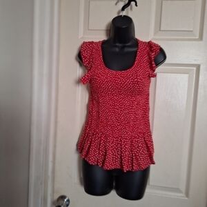 Sim&sam floral stockinette stitch blouse size medium